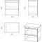 Комплект мебели бетон/белый глянец 61 см Grossman Инлайн 106004 + 16413 + 206002 - 5