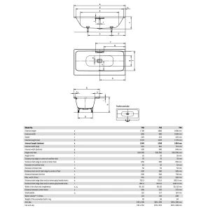 Изображение товара стальная ванна 190x100 см kaldewei asymmetric duo 744 standard