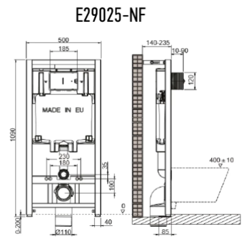 Инсталляционная система для унитазов Jacob Delafon E29025-NF