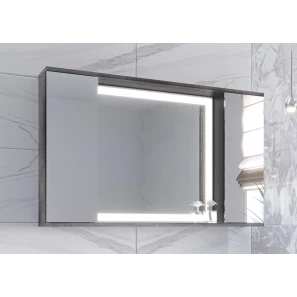 Изображение товара зеркальный шкаф 100x66,2 см темно-серый бетон stella polar дэрри sp-00001039