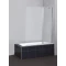 Шторка для ванны BelBagno Sela 120 см текстурное стекло SELA-V-11-120/140-Ch-Cr-R - 1