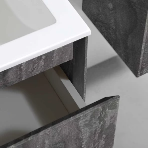 Изображение товара комплект мебели серый камень 60 см vincea luka vmc-2l600gs + vcb-13600w + vlm-2j600