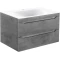 Комплект мебели бетон 80,5 см Vincea Fine VMC-2F800BT + VCB-1F800W + VLM-2A800 - 3