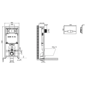 Изображение товара комплект подвесной унитаз jacob delafon louis + система инсталляции jacob delafon e28064ru-00