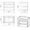 Комплект мебели бетон пайн/графит матовый 70,1 см Grossman Талис 107010 + 4627173210171 + 207006 - 8