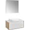 Комплект мебели дуб эльвезия/белый глянец 89 см Акватон Либерти 1A279901LYC70 + 1A279703LY010 + 1A73313KLK010 + 1A267202LH010 - 1