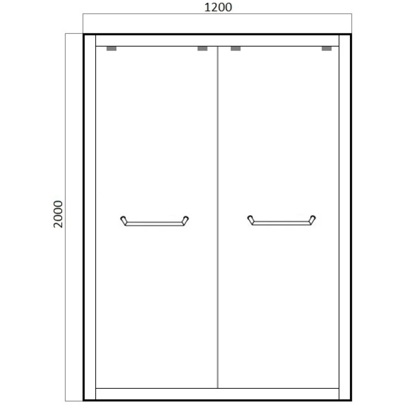 Душевая дверь 120 см Bravat Stream BD120.4203S прозрачное