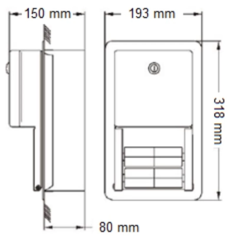 Диспенсер туалетной бумаги для 2 рулонов Mediclinics PRE700CS