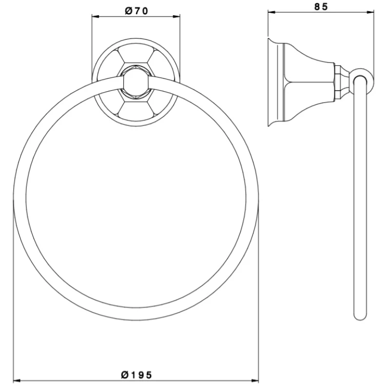 Кольцо для полотенец Nicolazzi Teide 1485CR05