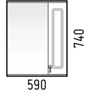 Изображение товара зеркальный шкаф 59x74 см белый глянец r corozo элегия ретро sd-00000006