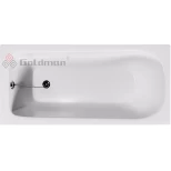 Чугунная ванна 150x70 см с отверстиями для ручек Goldman Classic CL15070H
