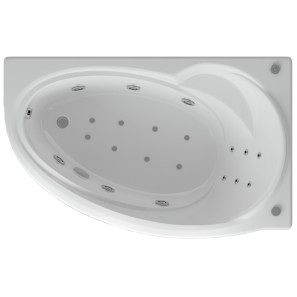 Изображение товара акриловая гидромассажная ванна 150х95 см правая пневматическое управление стандартные форсунки aquatek бетта-150
