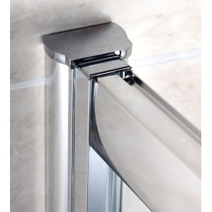 Изображение товара шторка для ванны cezares pratico 150 см прозрачное стекло pratico-vf-2-150/140-c-cr