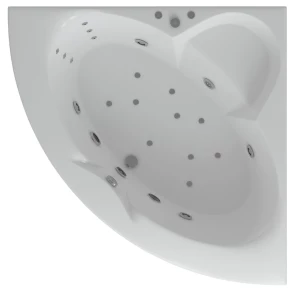 Изображение товара акриловая гидромассажная ванна 140,5x140,5 см пневматическое управление стандартные форсунки aquatek поларис 1