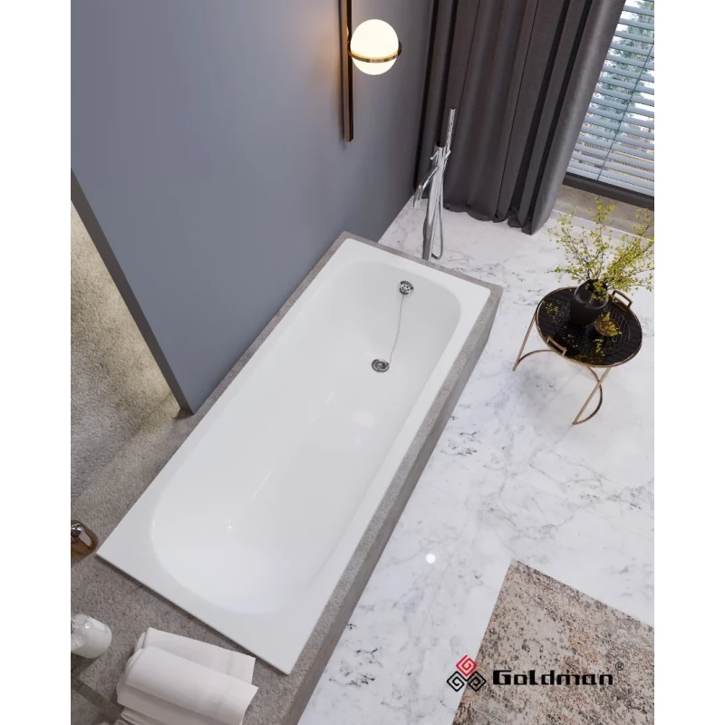 Чугунная ванна 180x80 см с отверстиями для ручек Goldman Classic CL18070H