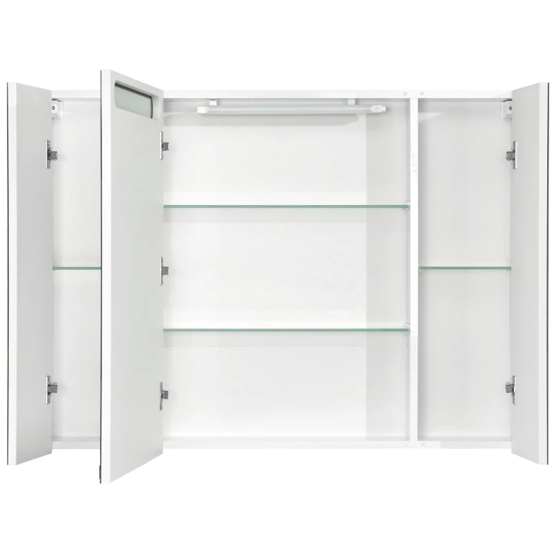 Зеркальный шкаф 100x75 см белый глянец Акватон Мадрид 1A111602MA010