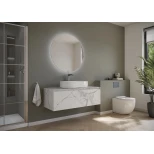 Изображение товара комплект мебели белый мрамор 119,9 см sancos stone st120sv + cn5023 + sf900