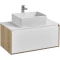 Комплект мебели дуб эльвезия/белый глянец 89 см Акватон Либерти 1A279901LYC70 + 1A279703LY010 + 732700B000 + 1A279302LYC70 - 2