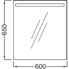 Изображение товара зеркало со светодиодной подсветкой 60*65 см jacob delafon parallel eb1411-nf