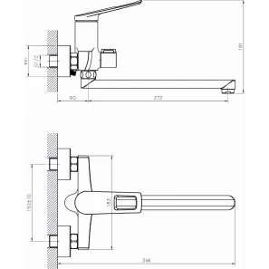 Изображение товара смеситель для ванны rush socotra st1235-51