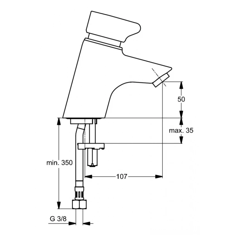 Смеситель для раковины без донного клапана Ideal Standard Ceraplus B8295AA