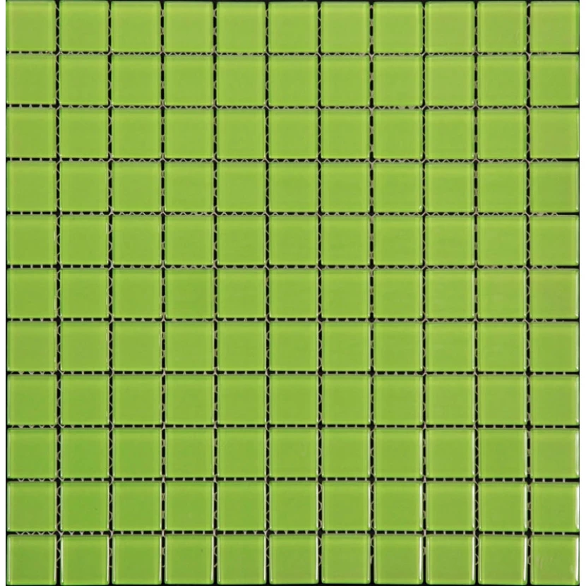 Мозаика Natural Color palette A-044 Стекло зеленый, поверхность глянцевая 300x300