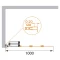Шторка для ванны Cezares Pratico 100 см текстурное стекло PRATICO-V-4-100/140-P-Cr-L - 3