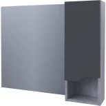 Изображение товара зеркальный шкаф 99x76 см серый матовый/цемент r stella polar абигель sp-00001063