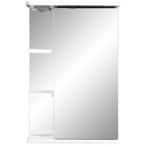Изображение товара зеркальный шкаф 45x70 см белый глянец/белый матовый r stella polar нелея sp-00000223