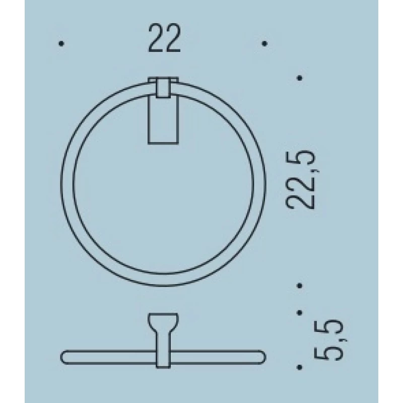 Кольцо для полотенец Colombo Design Luna B0111
