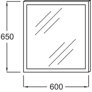 Изображение товара зеркало с подсветкой по периметру 60*65 см jacob delafon escale eb1440-nf