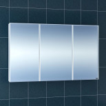 Изображение товара зеркальный шкаф 121х73 см белый глянец санта стандарт 113019