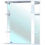 Изображение товара зеркальный шкаф 55x72 см белый глянец r bellezza магнолия 4612708001010
