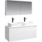 Комплект мебели белый глянец 120 см Aqwella 5 Stars Mobi MOB0112W + MOB0712W + 4640021064269 + 4640021064269 + MOB0412 + MOB0717W - 1