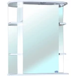 Изображение товара зеркальный шкаф 55x72 см белый глянец l bellezza магнолия 4612708002017