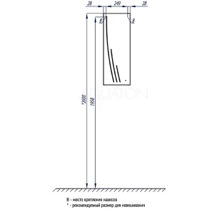 Изображение товара шкаф одностворчатый подвесной 30,5x81,8 см белый глянец l акватон минима 1a001803mn01l