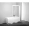 Шторка для ванны складывающаяся двухэлементная Ravak VS2 105 белая+транспарент 796M0100Z1 - 1