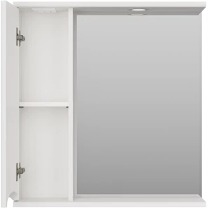 Изображение товара зеркальный шкаф 70x74,5 см белый глянец l misty атлантик п-атл-4070-010л