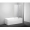 Шторка для ванны двухэлементная к ваннам 10° Ravak 10CVS2-100 R белый+транспарент 7QRA0103Z1 - 1