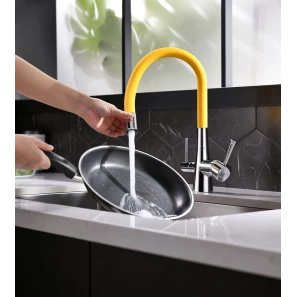 Изображение товара смеситель для кухни с фильтром lemark comfort lm3075c-yellow + h851p00