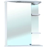 Изображение товара зеркальный шкаф 60x72 см белый глянец l bellezza магнолия 4612709002016