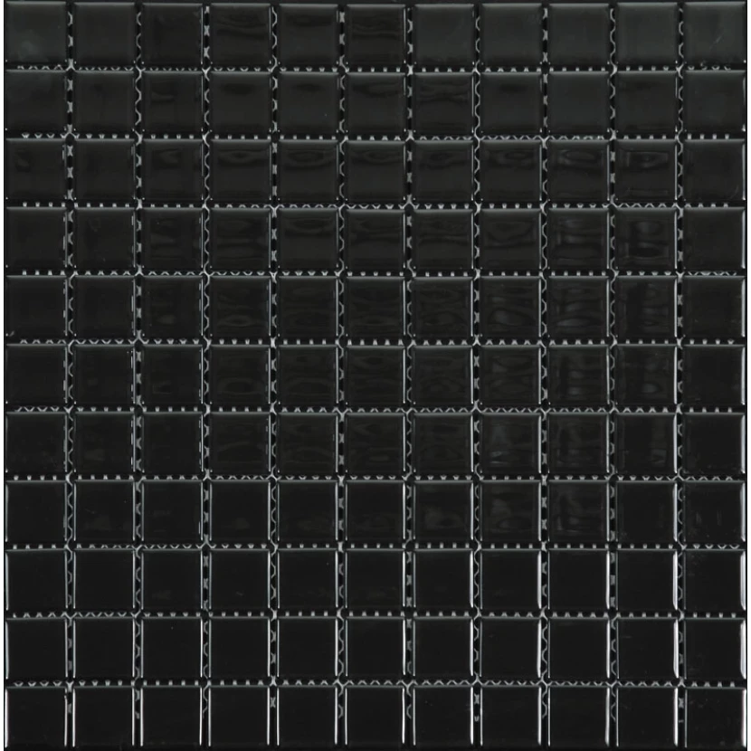 Мозаика Natural Color palette A-091 (B-091) Стекло черный, поверхность глянцевая 300x300