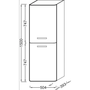 Изображение товара подвесная колонна левосторонняя малиновый глянец jacob delafon replay eb1074g-r3