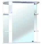 Изображение товара зеркальный шкаф 65x72 см белый глянец l bellezza магнолия 4612710002012