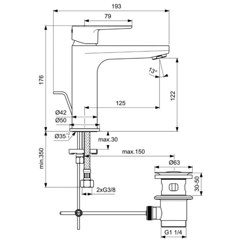 Комплект смесителей Ideal Standard Ceratherm T25 BC984AA