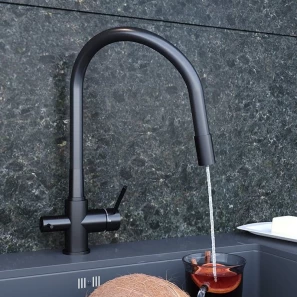 Изображение товара смеситель для кухни с подключением к фильтру elghansa kitchen pure water 56f5216-black