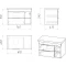 Комплект мебели темный дуб 81 см Grossman Форта 1080042 + 30469 + 2080022 - 7