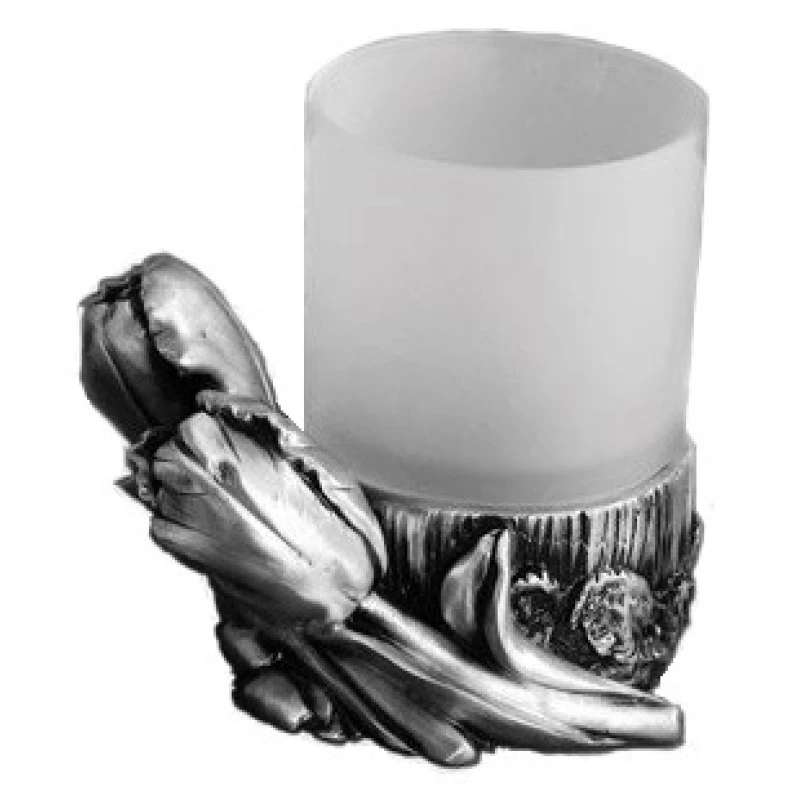 Стакан настольный серебро Art&Max Tulip AM-0082D-T