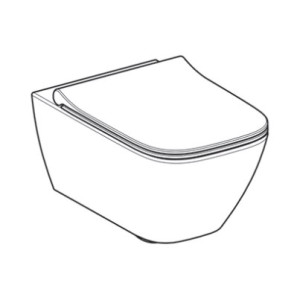 Изображение товара подвесной безободковый унитаз с сиденьем микролифт geberit smyle square 500.685.01.1