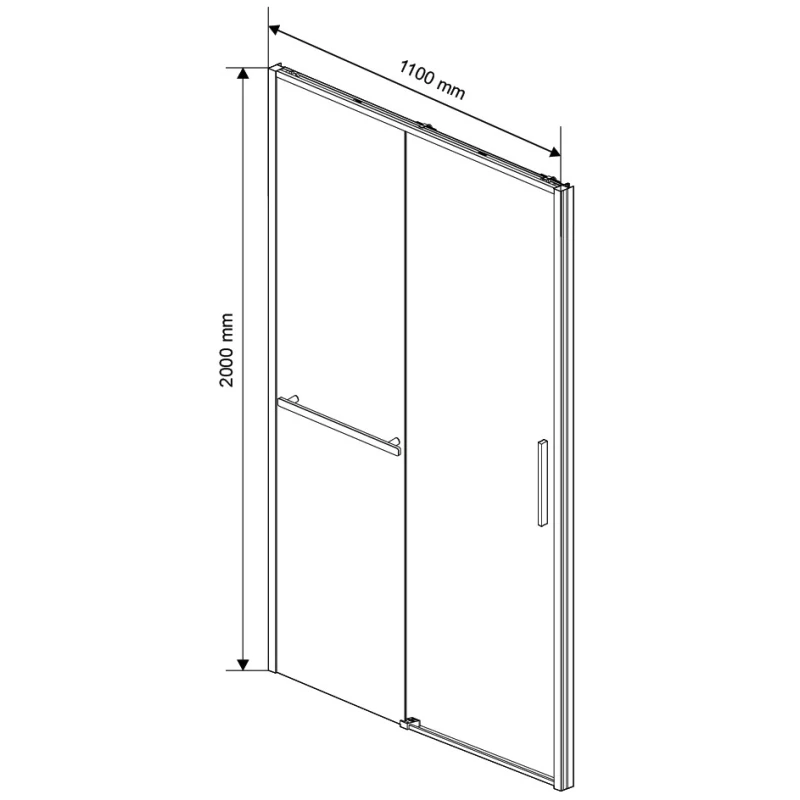 Душевая дверь 110 см Vincea Slim Soft VDS-1SS110CLGM прозрачное